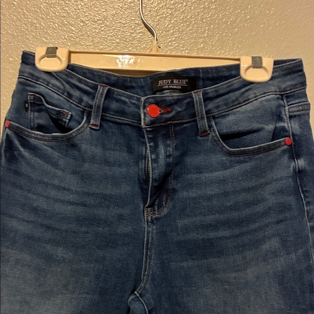 Judy Blue Women's Blue Jeans red accents!